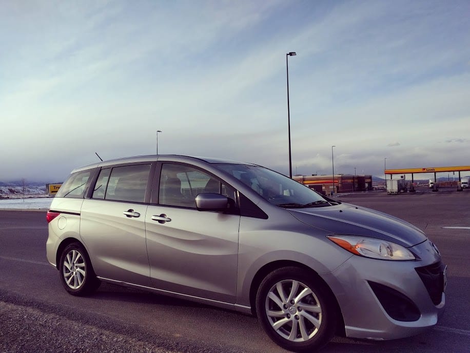 2012 Mazda 5 on scenic highway