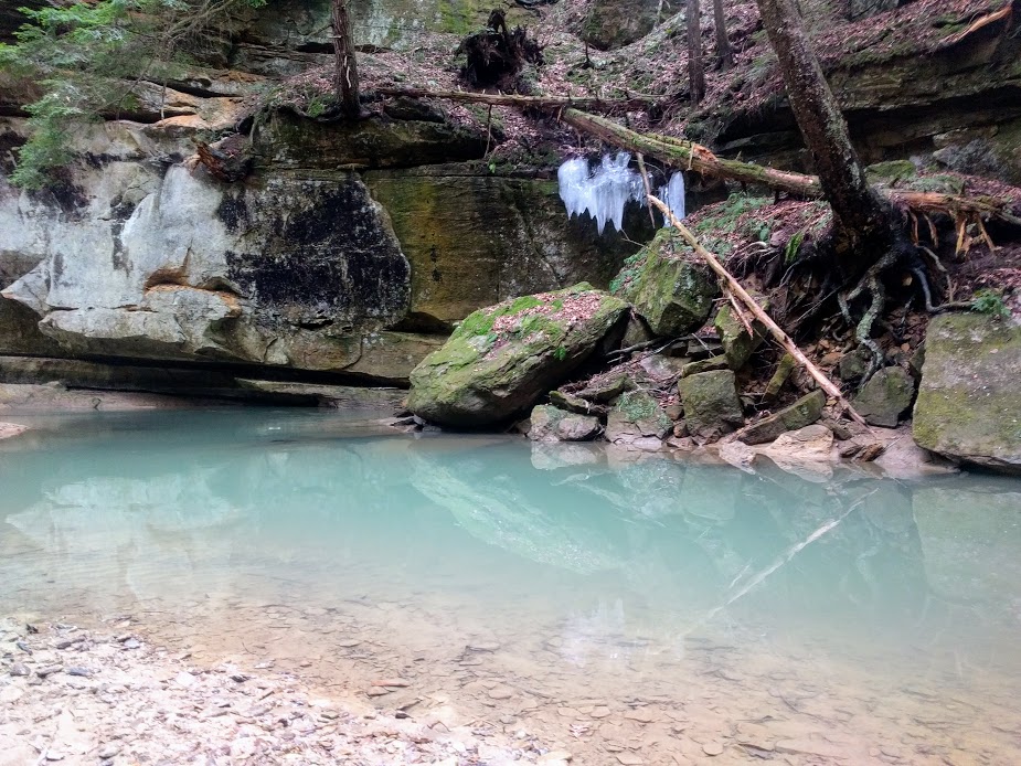 Blue water at Hocking Hills State Park 