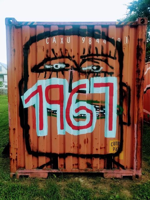 1967 mural at The Heidelberg Project in Detroit, Michigan