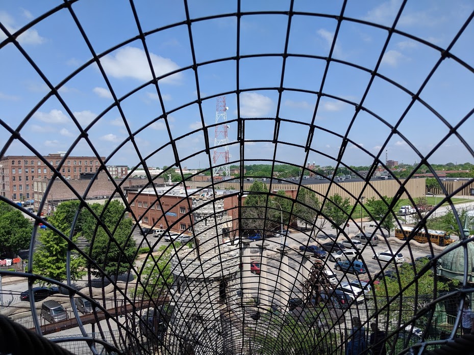 Outdoor above ground climbing trail at City Museum in St. Louis