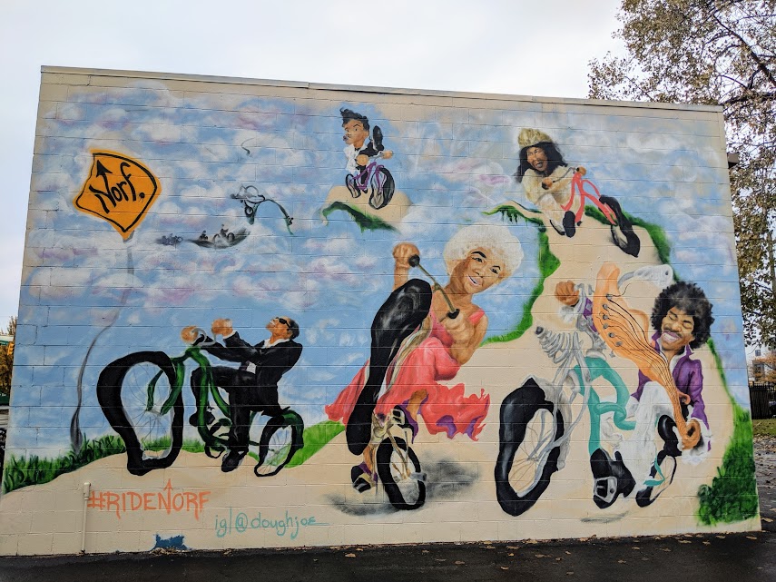 "Ride Norf" mural by Norf Collective. 