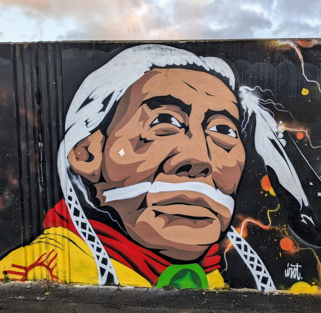 street art from Indigenous Walls Project in Asheville, North Carolina 