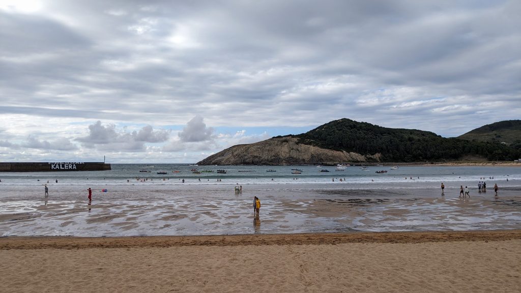 A wide picture of Plentzia beach near Bilbao, Spain