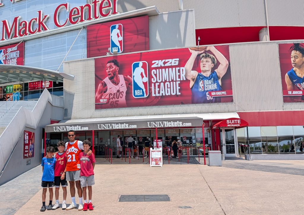 Outside the Thomas & Mack Center during NBA Summer League. 