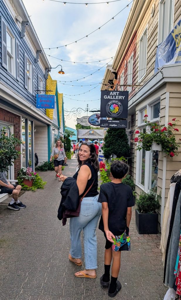 Alley shops in Rehoboth Beach, Delaware. 